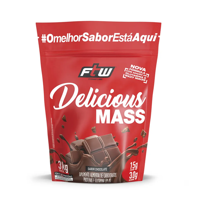 FTW - Hipercalórico Delicious Mass Chocolate 3kg